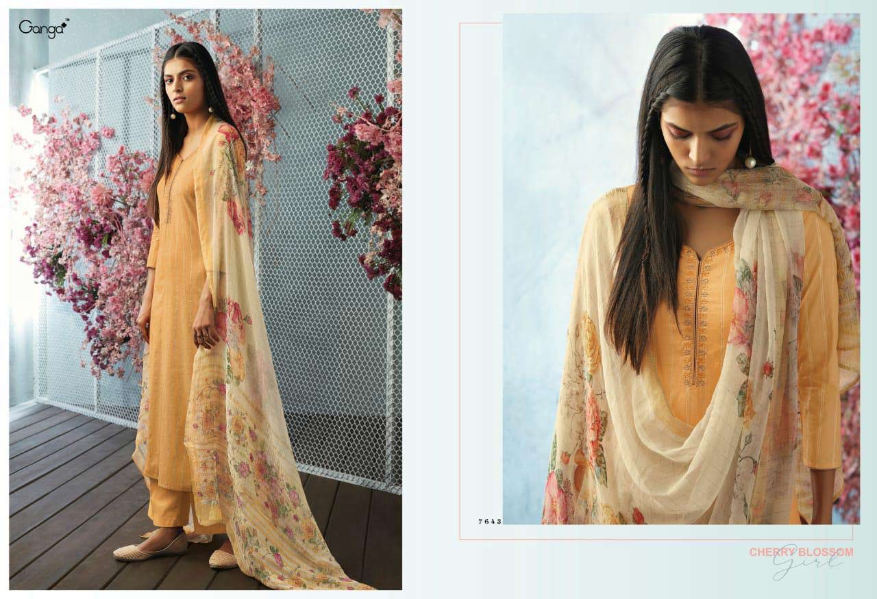Cherry Blossom By Ganga Wholesale Cotton Suit Cherry Blossom By Ganga Wholesale Cotton Suit